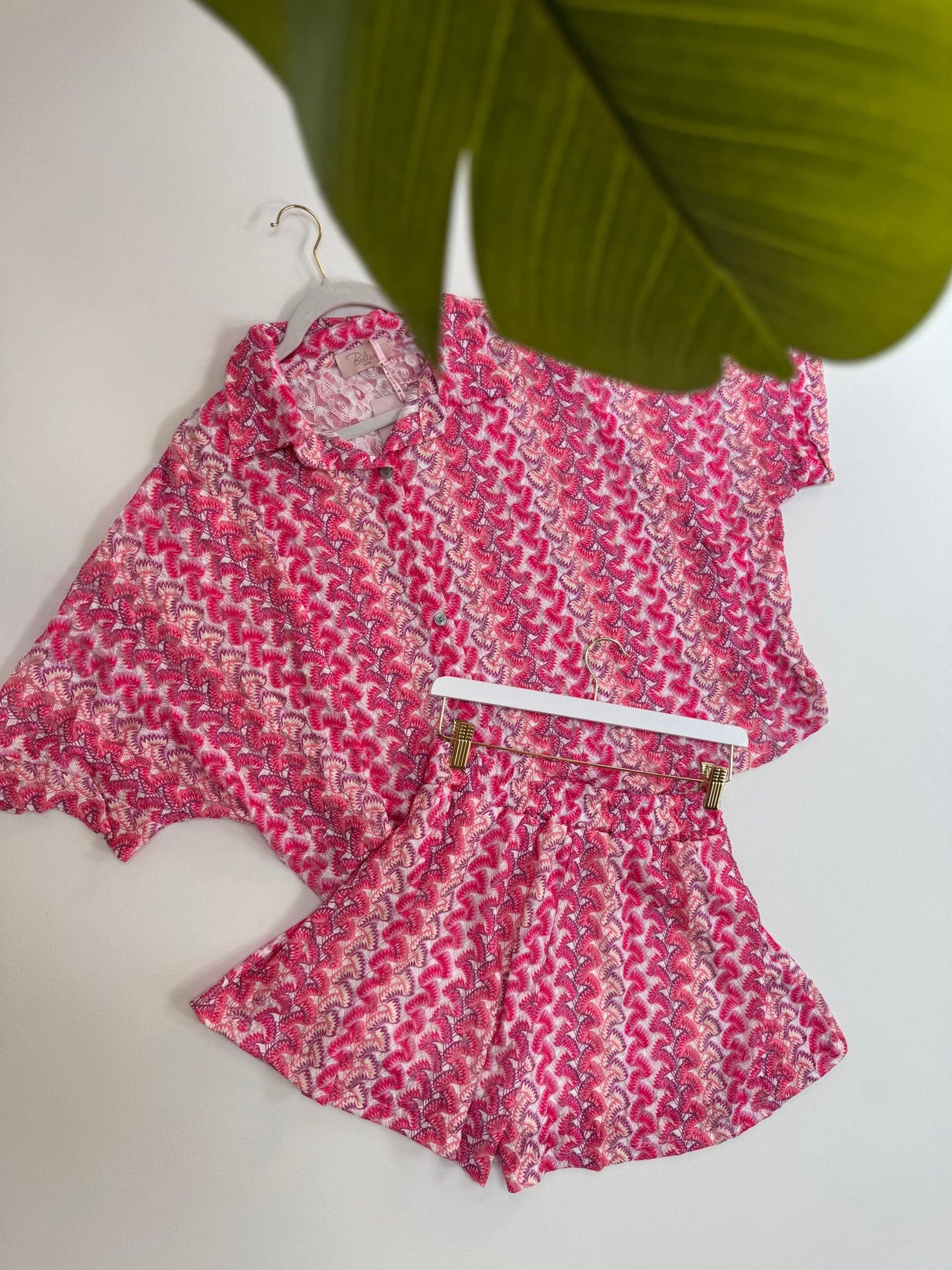Sommer Bluse kurzarm SUMMER HOT rosa/pink/flieder