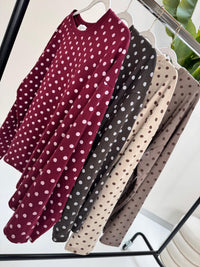 Longsleeve DOTS mit leicht ausgestelltem Ärmel burgundy
