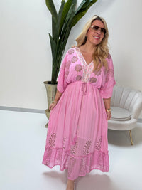 Kleid BOHO Sparkle  rosa Multi