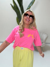 Statement Shirt pink SOLEIL mit Rückenprint