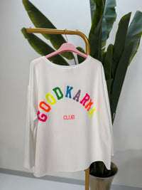 Jersey Pullover weiß GOODKARMA CLUB