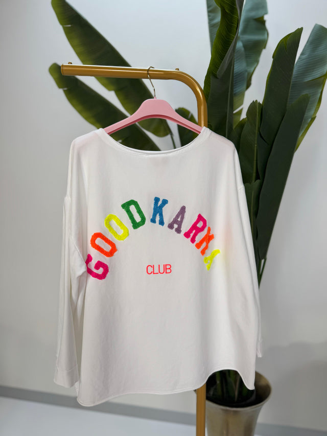 Jersey Pullover weiß GOODKARMA CLUB