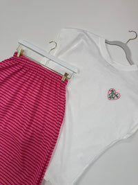 Statement Shirt weiß MATCHA CLUB mit gesticktem Herz