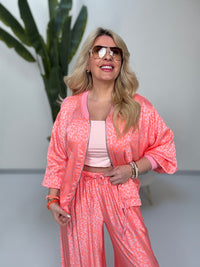 Zipper Jacke rosa LEO LOVER Orange