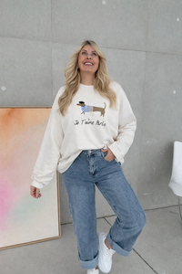 Sweater JE T`AIME PARIS weiß