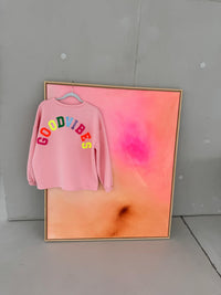 Sweater rosa GOODVIBES rainbow