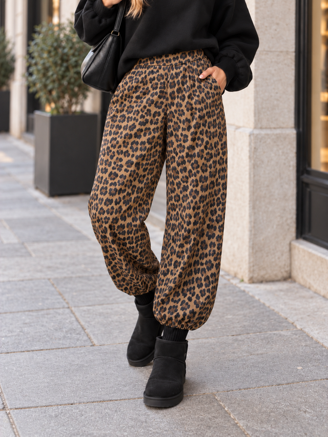 Winter Butterstoff Ballon Hose camel leo