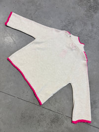 Pullover mit Patch DRESS FOR YOURSELF cremeweiß/pink