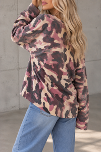 Longsleeve Camouflage Burgundy/creme