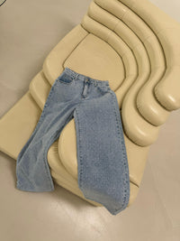 Stretch Mom Jeans WHITE SPAKLE