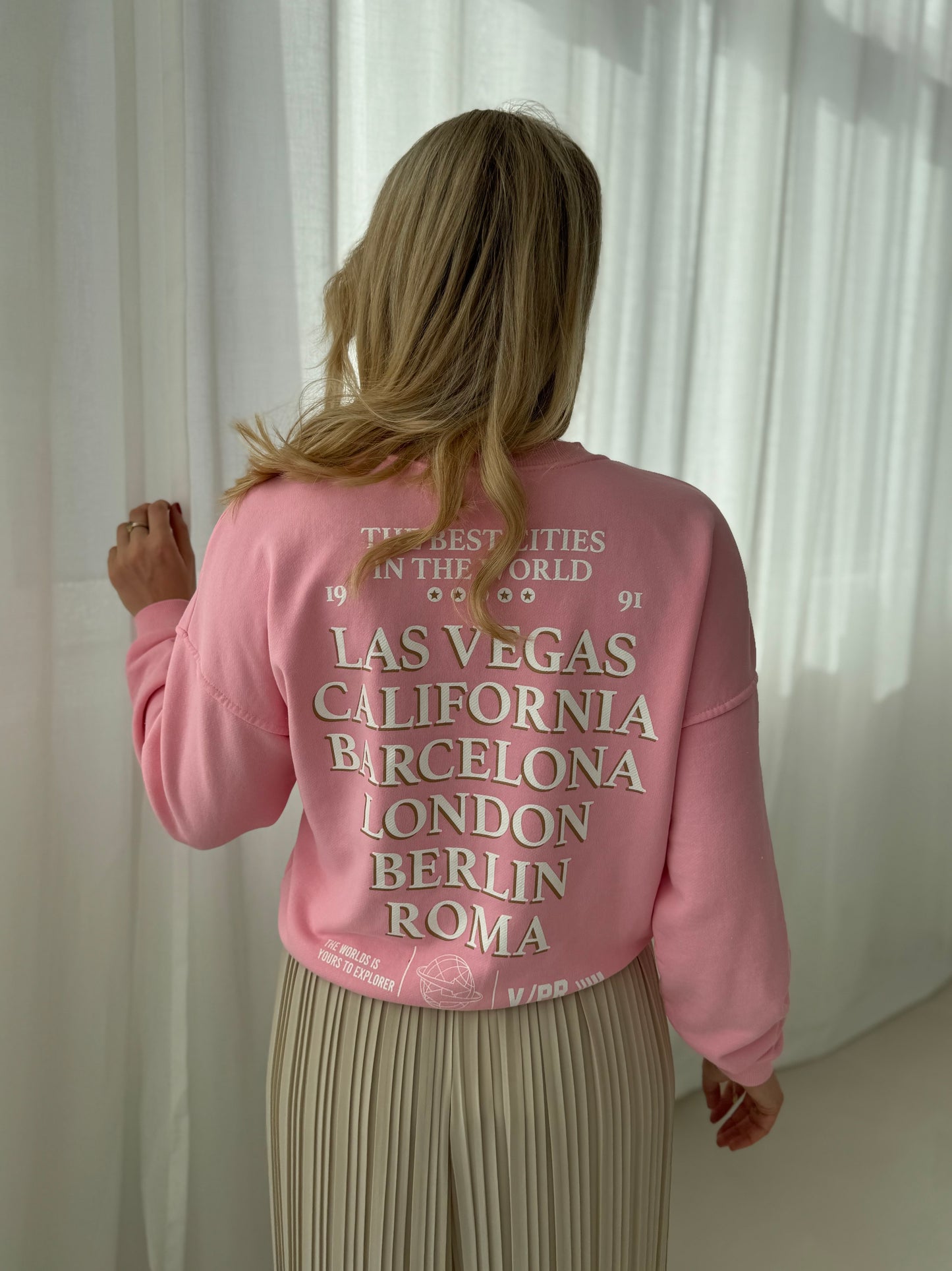 Sweater THE BEST CITIES IN THE WORLD rosa