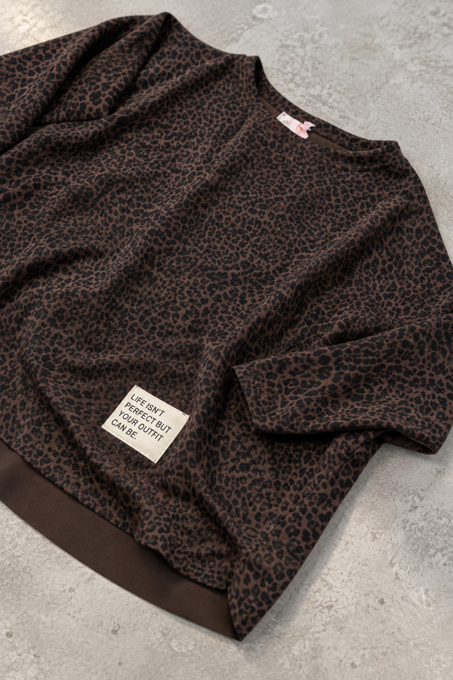 Butterstoff Langarmshirt LIGHT PERFECT OUTFIT chocolate LEO