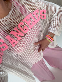 Strickpullover weiß LOS ANGELES