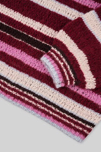OH APRIL Celina Knit Jumper Merlot Stripe