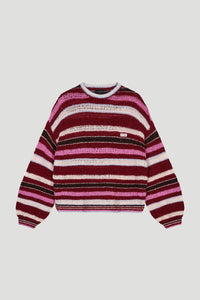 OH APRIL Celina Knit Jumper Merlot Stripe