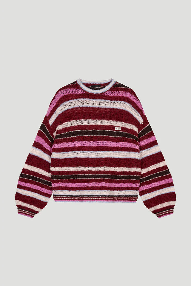 OH APRIL Celina Knit Jumper Merlot Stripe