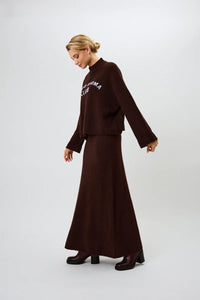 OH APRIL Insa Knit Skirt Truffle