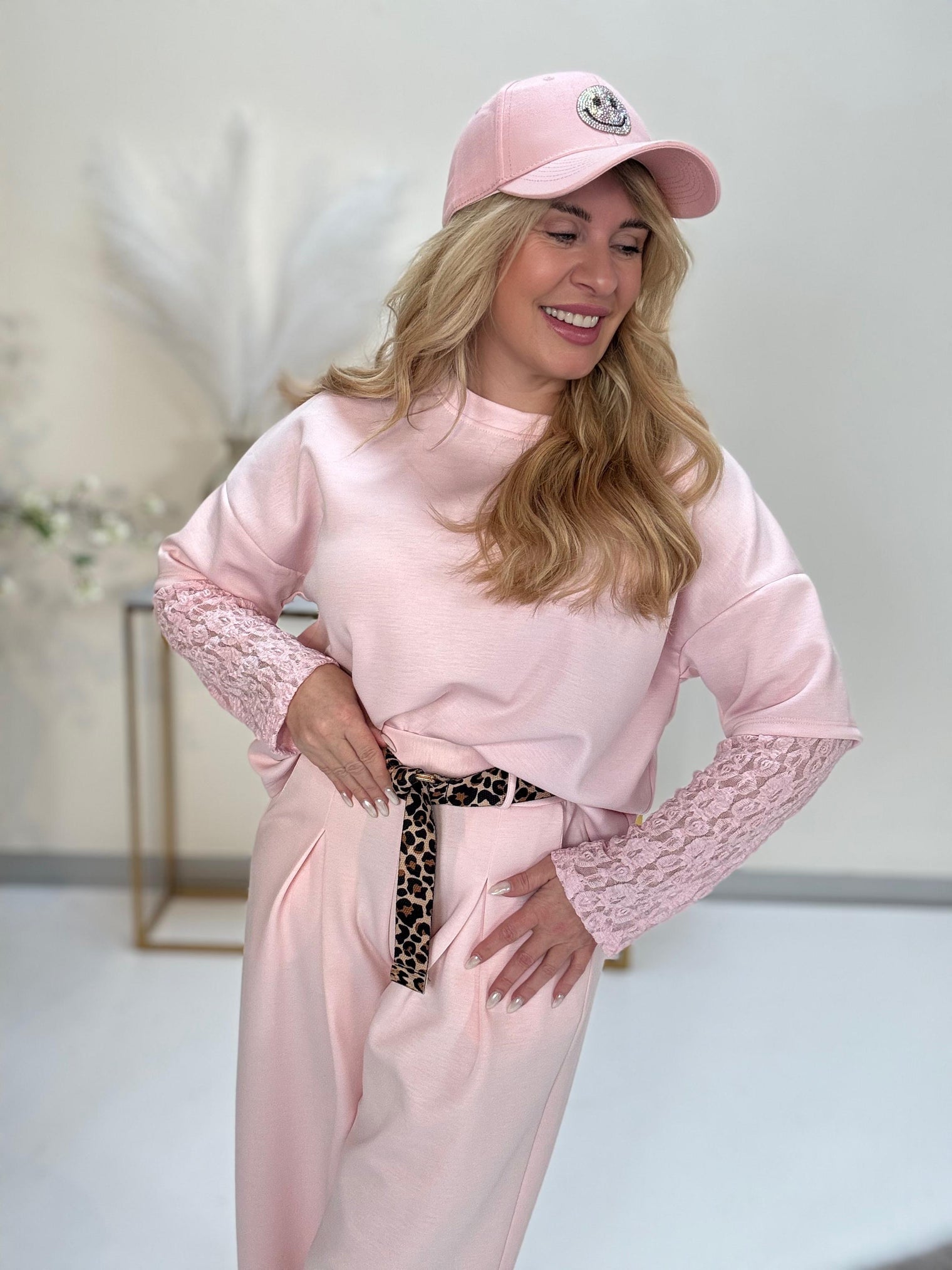 Weite Marlene Hose LOVELY LEO rosa