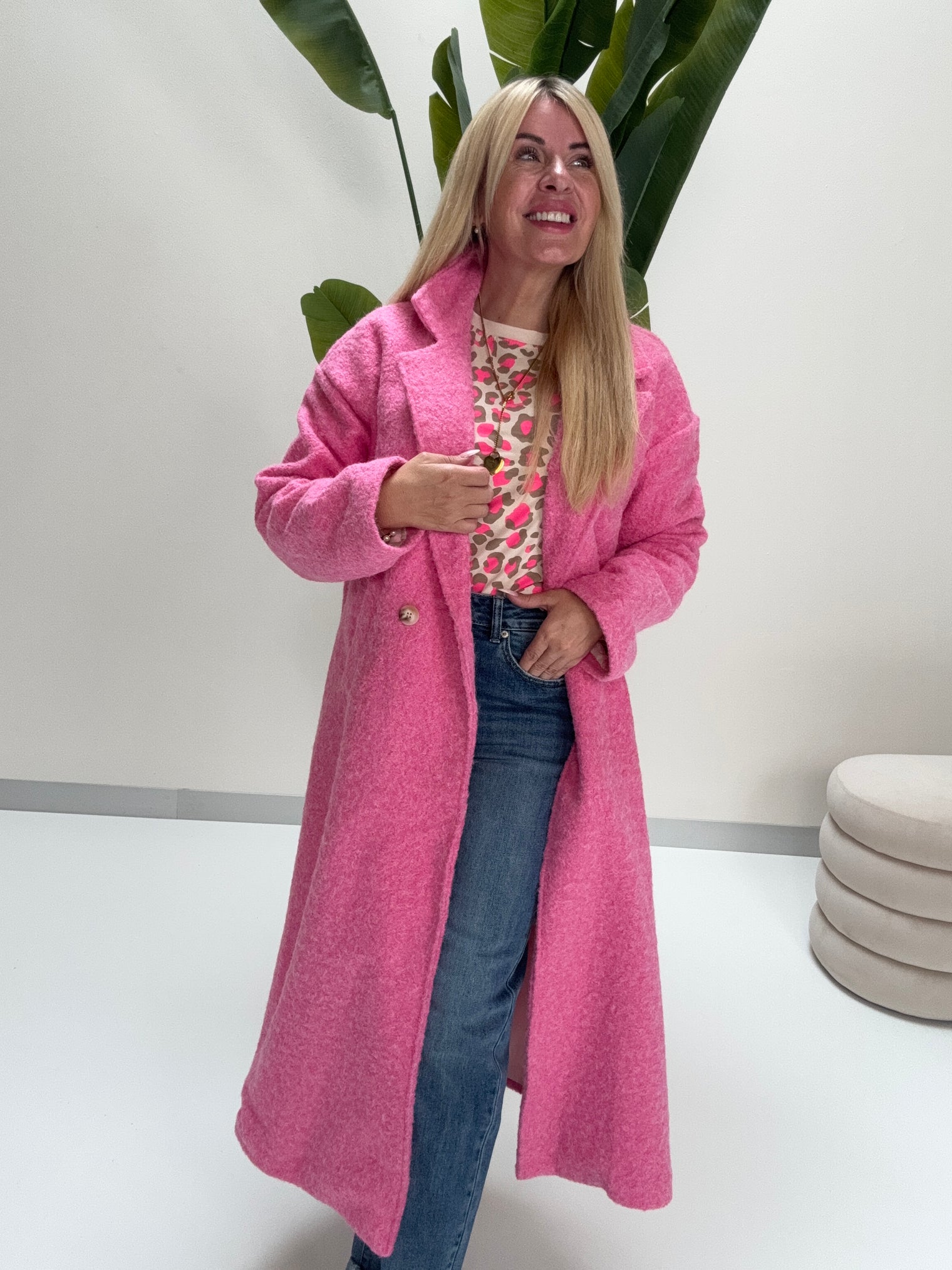 Oversize Mantel TRUST PINK mit seitlichen Taschen