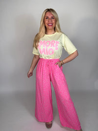 Stylische Musselin Hose rosa LEO LOVER pink