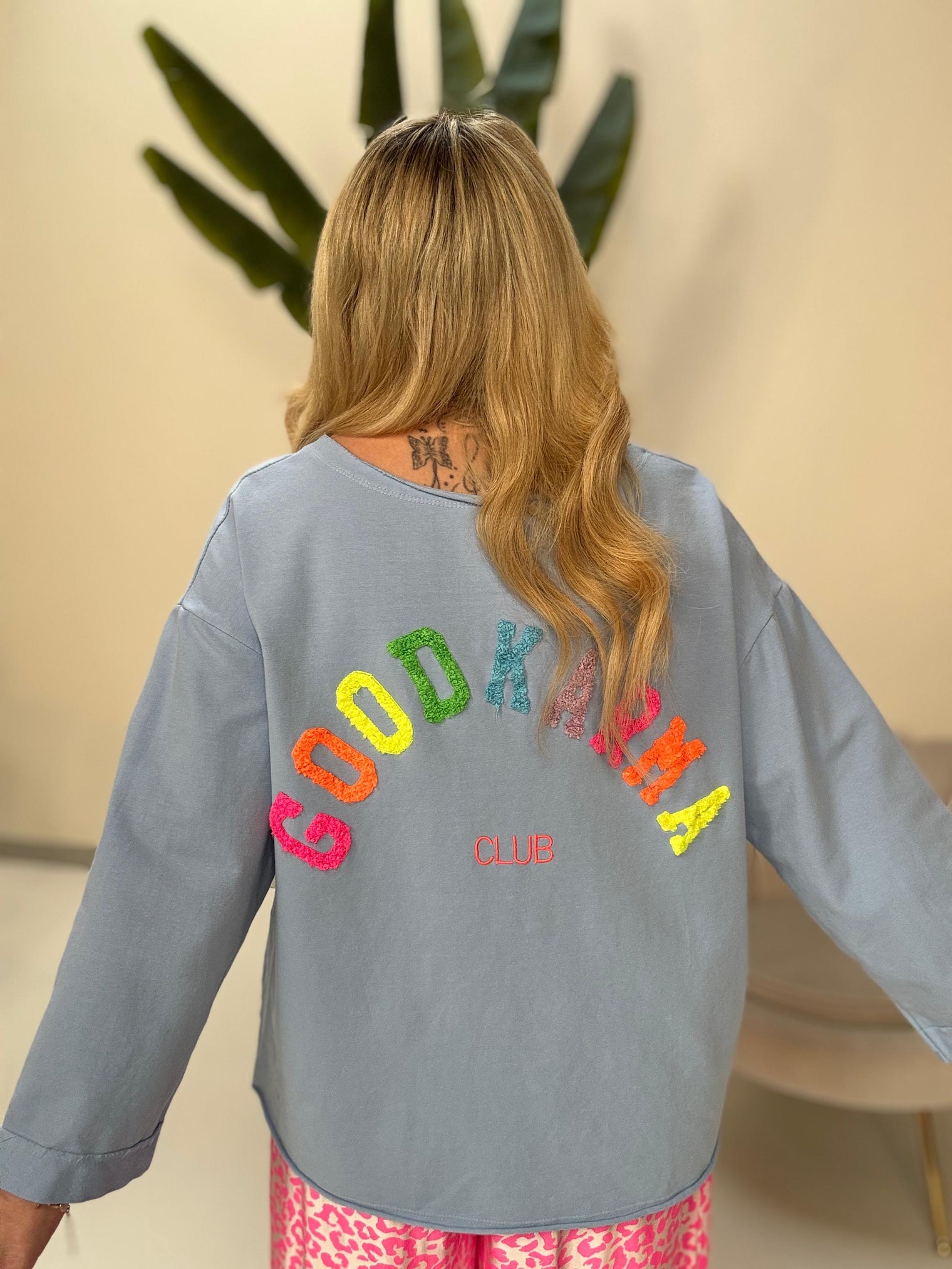 Jersey Pullover hellblau GOODKARMA CLUB