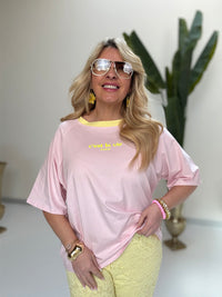 Statement Shirt rosa  lemon C’est la vie Paris