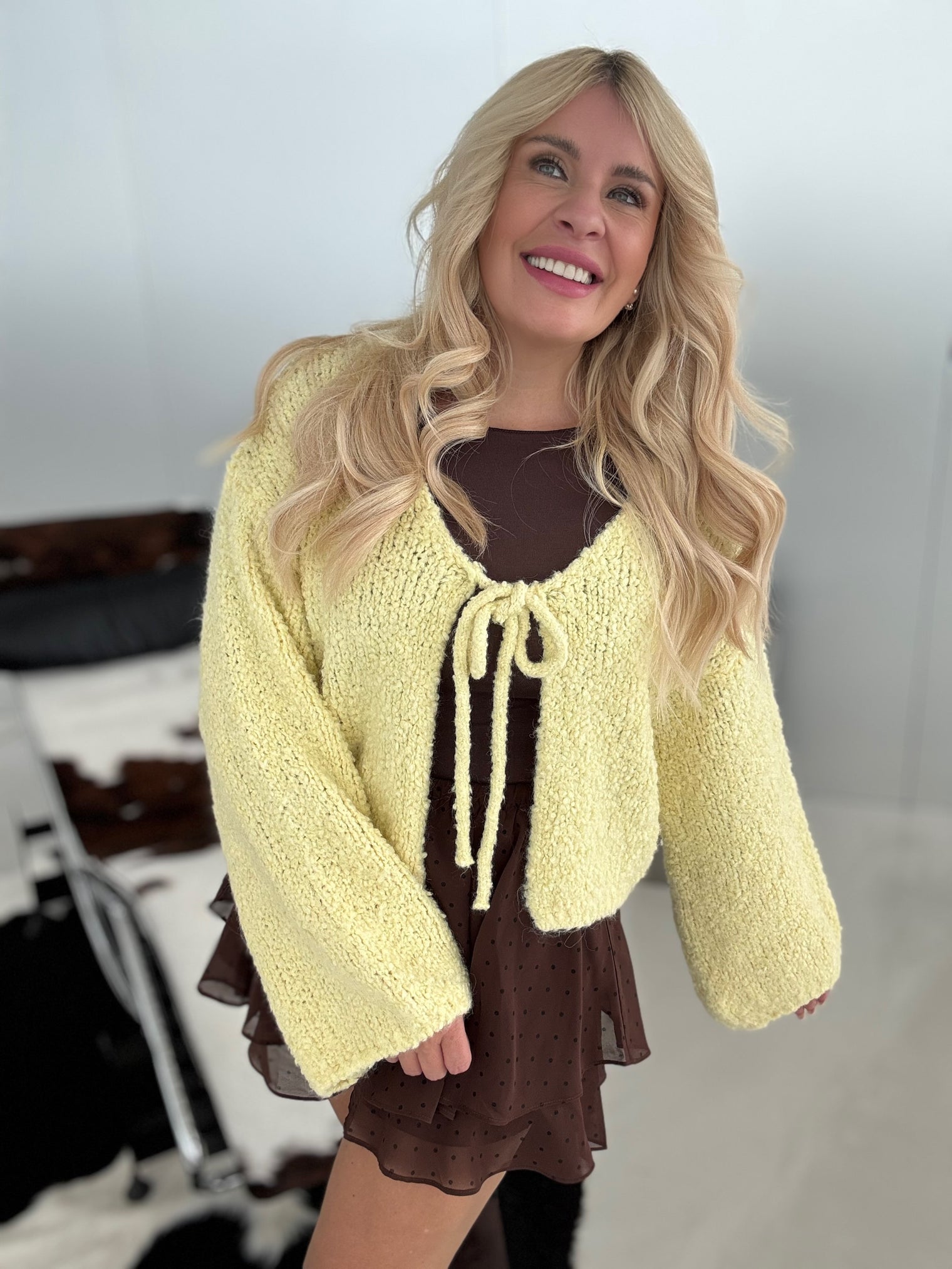 Strickjacke SWEET and Cozy Buttermilk Lemon