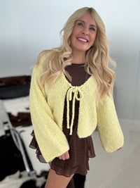 Strickjacke SWEET and Cozy Buttermilk Lemon
