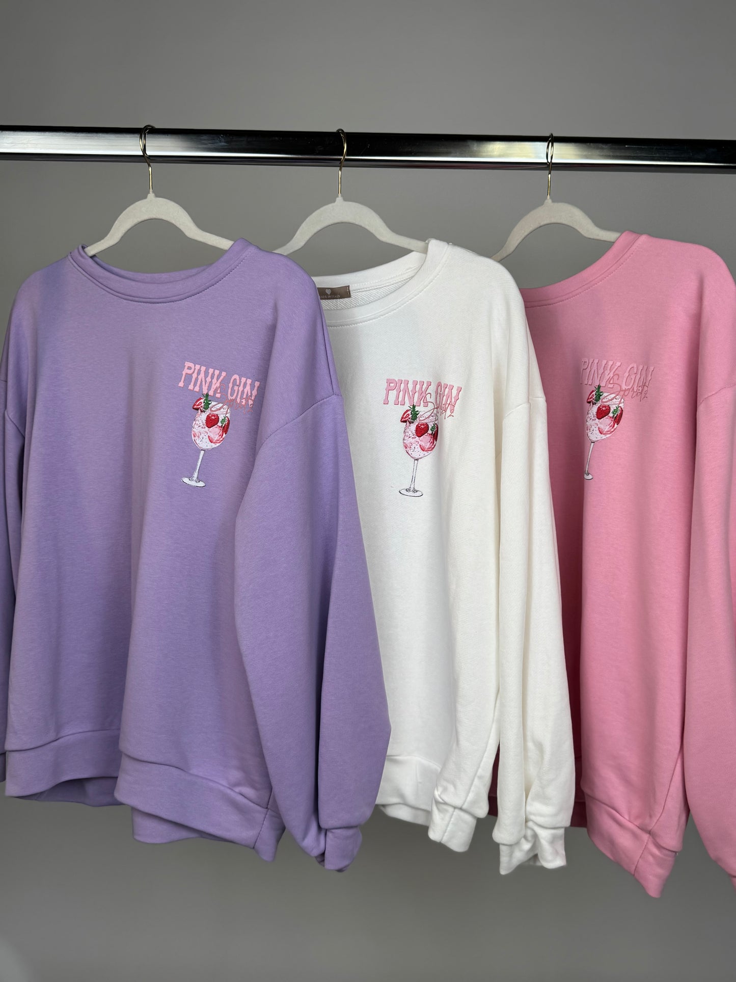 Sweater PINK GIN weiß