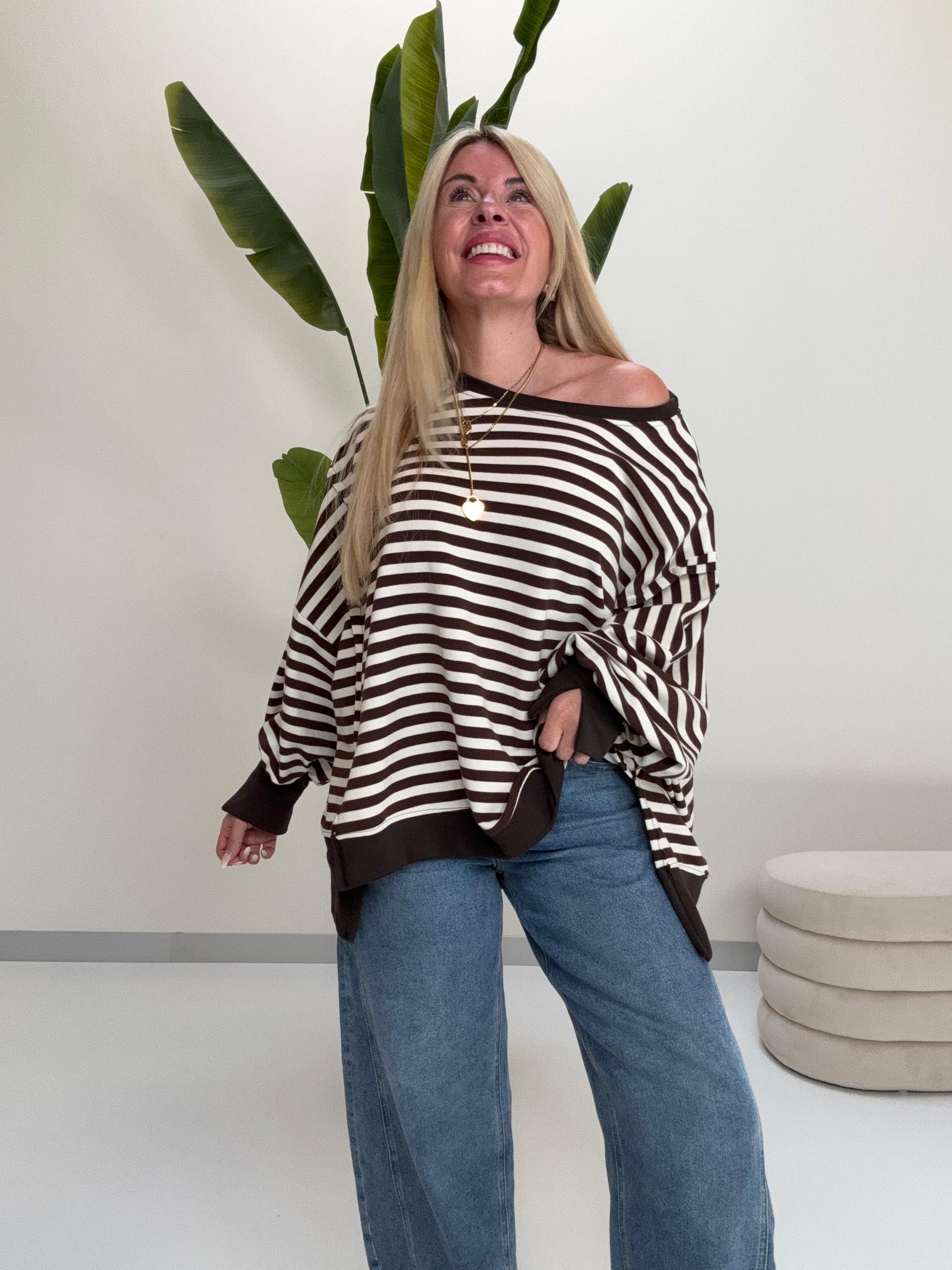 Oversize Sweater Coffee/creme COFFEE CREMA