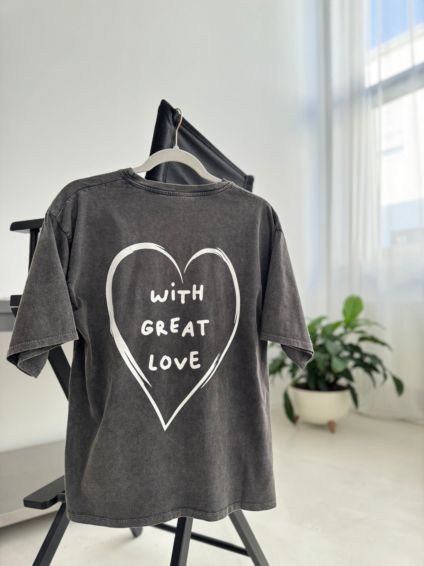 Statement Shirt DO SMALL THINGS WITH GREAT LOVE Anthrazit