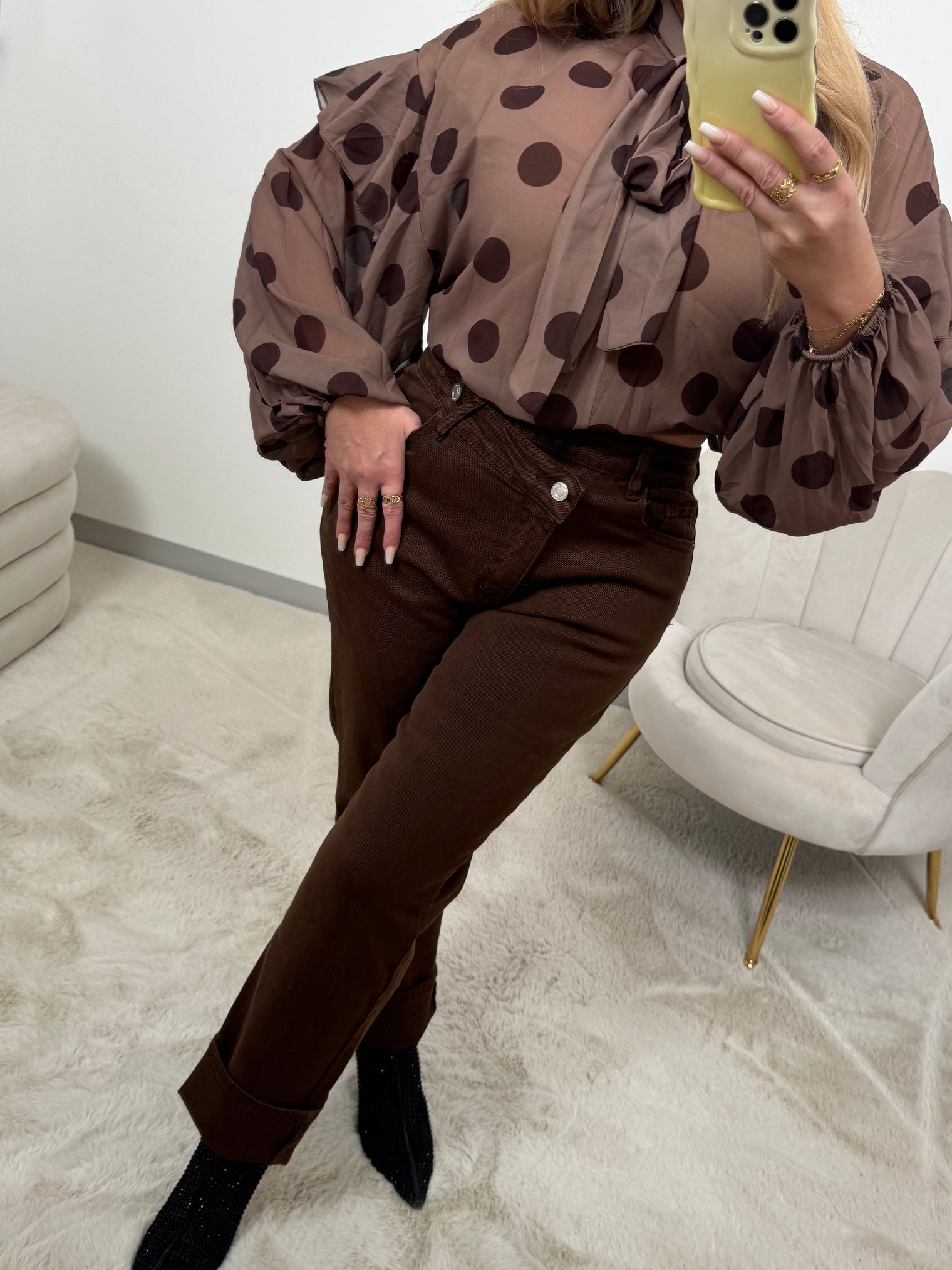 Jeans Browny mit Stretch und Fashion Bund