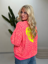 Sweater mit Rückenprint AMOR CLUB peach leo