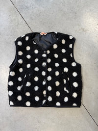 DOTS Weste Teddy schwarz/weiß