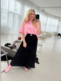 Signature Plisseehose mit Patch SCHWARZ