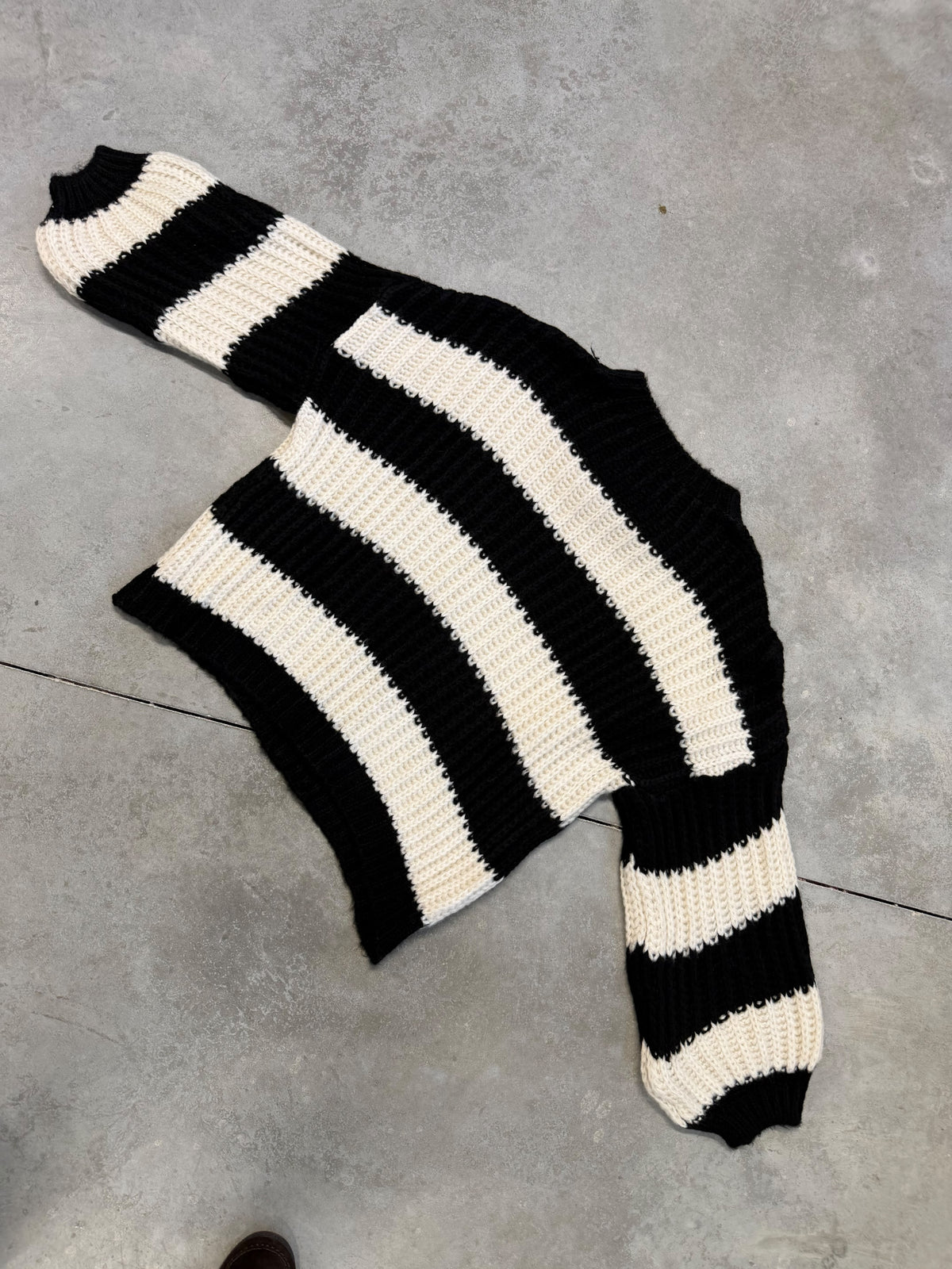 Strickpullover ONLY COZY VIBES schwarz/creme