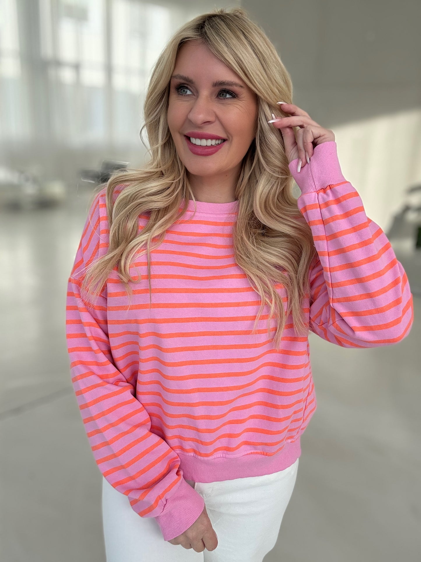 Sweater STRIPES VIBES rosa/orange