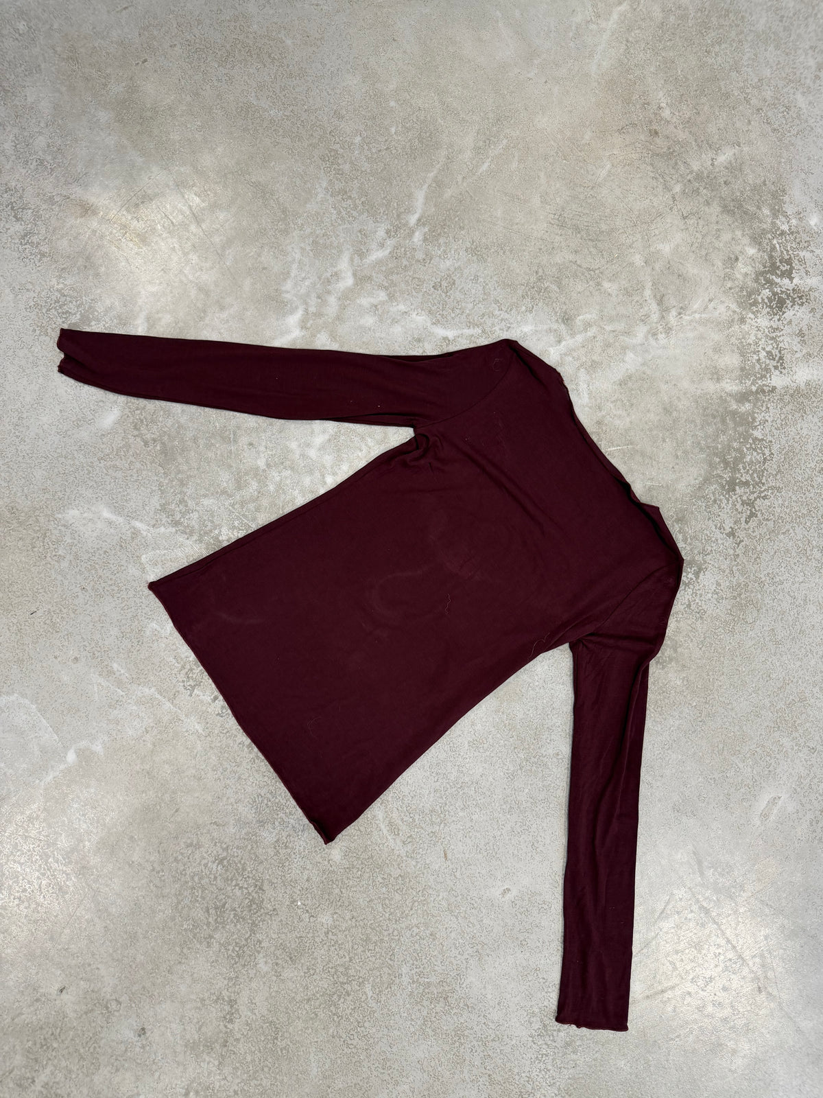 Stretchy Cashmere Langarmshirt luxuriöse Qualität Burgundy