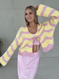 Cardigan COZY FAIRYTALE candy rose/buttermilk lemom