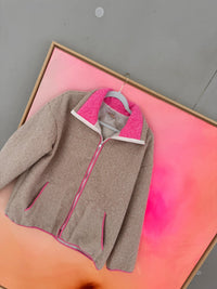 Jacke WARM FEELING beige/pink