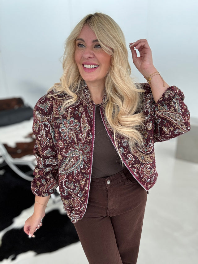 Bomberjacke Autumn Color VIBES burgundy
