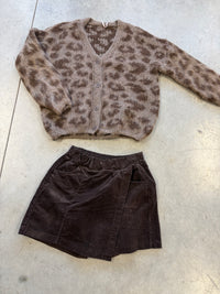 Strickjacke mit Knopfleiste taupe/chocolate LEO