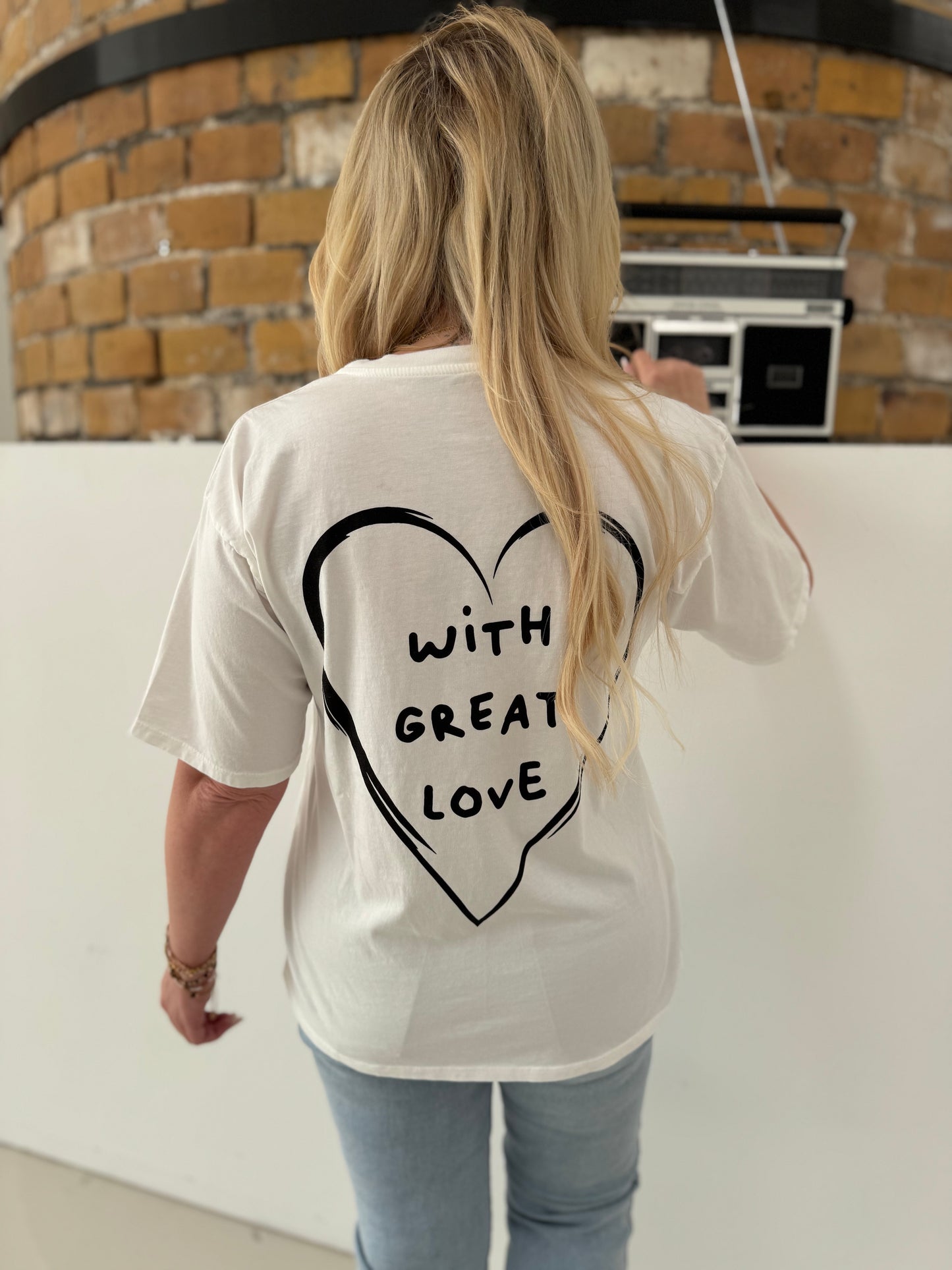 Statement Shirt DO SMALL THINGS WITH GREAT LOVE weiß