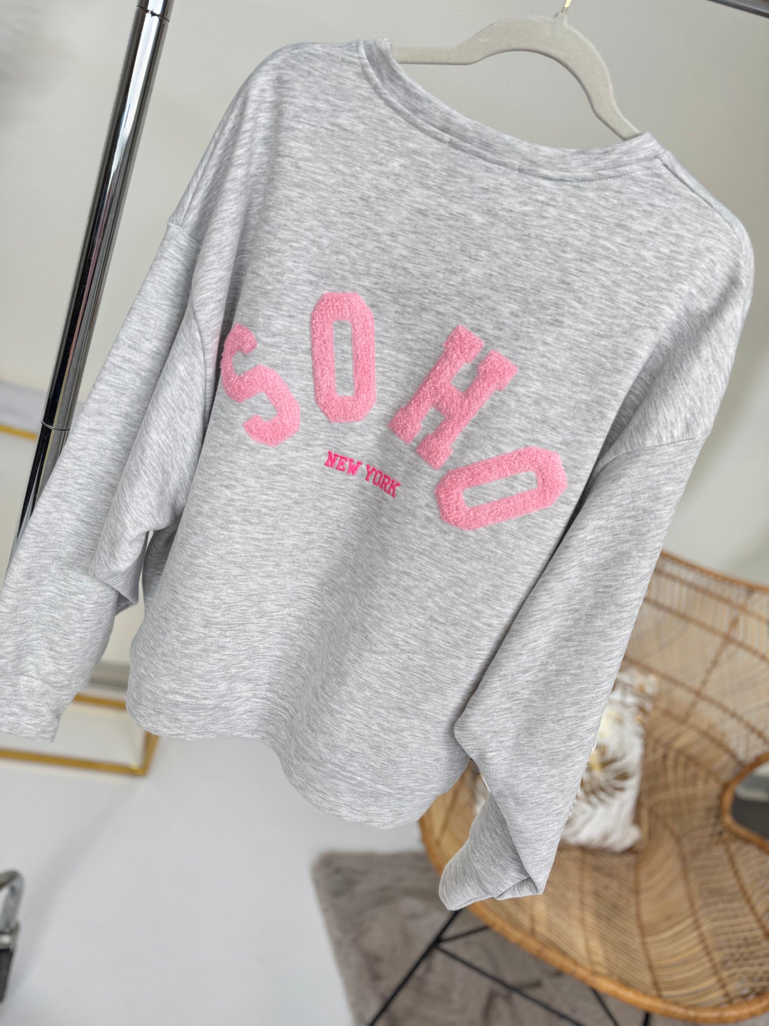 Sweater SOHO hellgrau/rosa