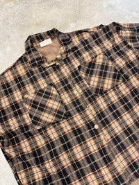 Weiches Oversize Flanellhemd kariert schwarz/creme