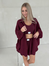 Musselin Hosenrock BURGUNDY mit Patch