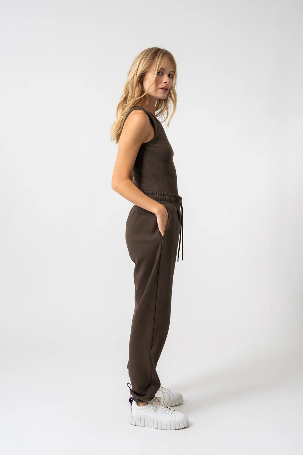 OH APRIL Sweat Jogger deep brown