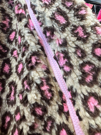 LEO Teddy Weste beige/braun/pink