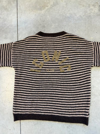 Kuscheliger Strickpullover ICONIC CLUB chocolate/taupe