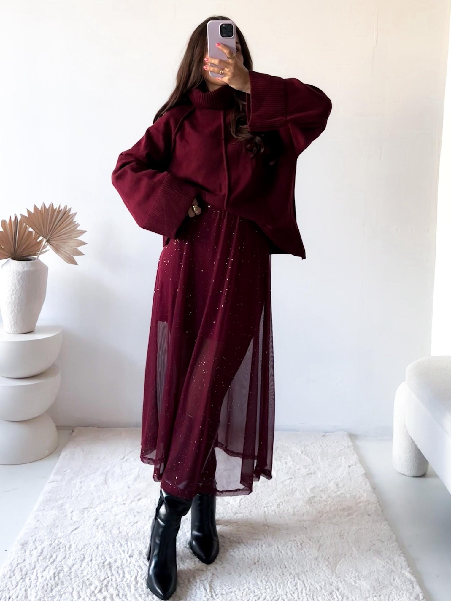 Tüll Rock Burgundy Sparkle Moment